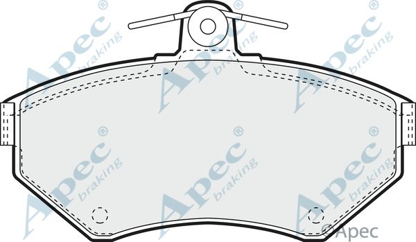 APEC BRAKING Комплект тормозных колодок, дисковый тормоз PAD973